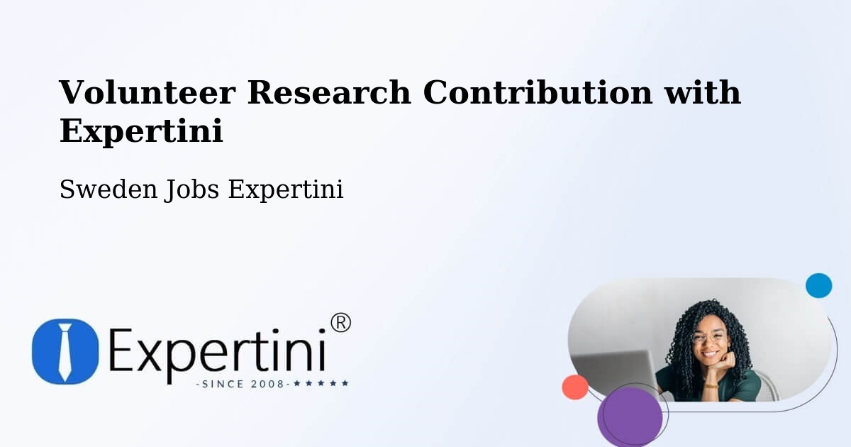 Volunteer Research Contribution Program – Getinge - Sweden Jobs Expertini